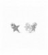 Pendientes Pandora de botón Estrellas Asimétricas Brillantes - 290012C01