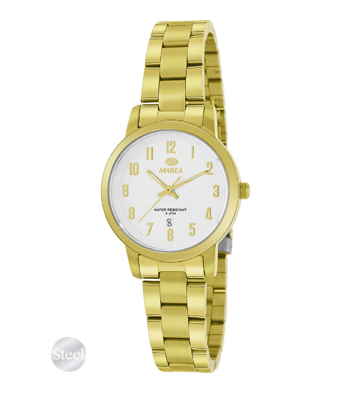Reloj Marea Mujer Acero inoxidable IP Dorado - B54171/4