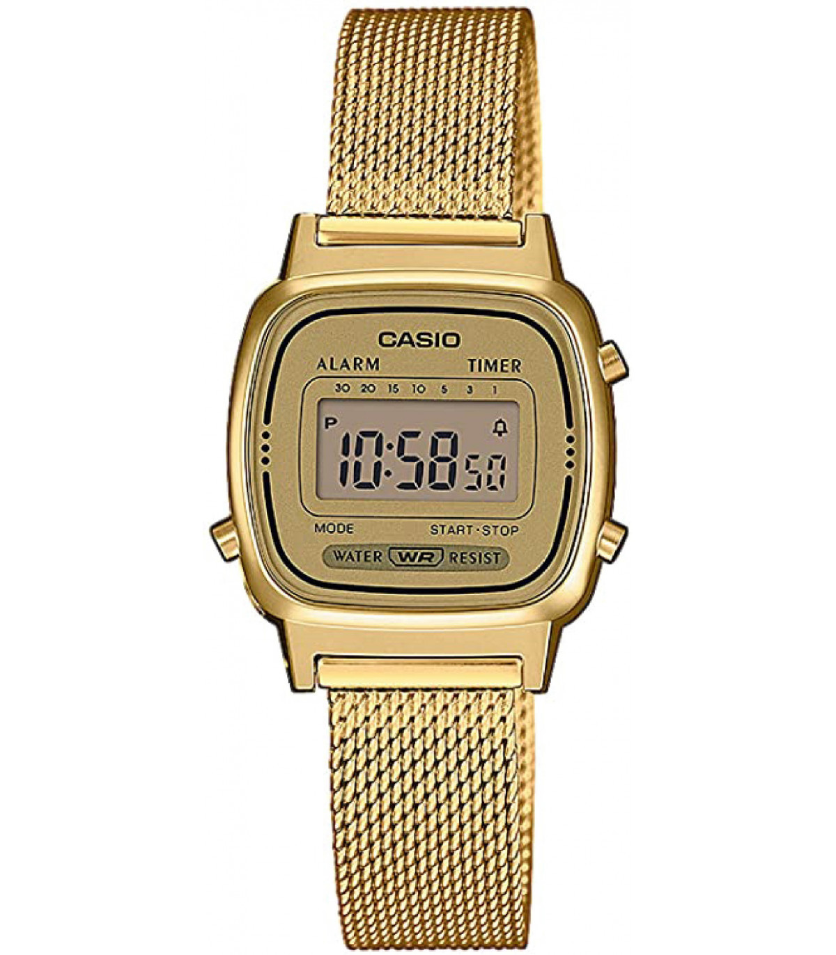Reloj Casio Vintage Mujer Malla Milanesa IP dorado - LA.670WEMY.9EF