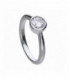 anillo Diamonfire carats con circonita de 6,25 mm en bisel - 6118131582170