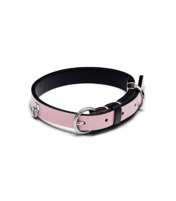 Collar Pandora para mascotas de tejido vegetal rosa sin cuero - 312262C02