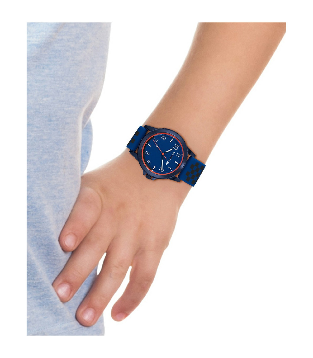 Reloj Lacoste Niño Rider Silicona estampado azul y negro tres manecillas -  2020148