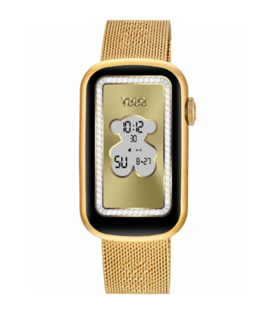 Reloj smartwatch B-Connect de acero IP dorado