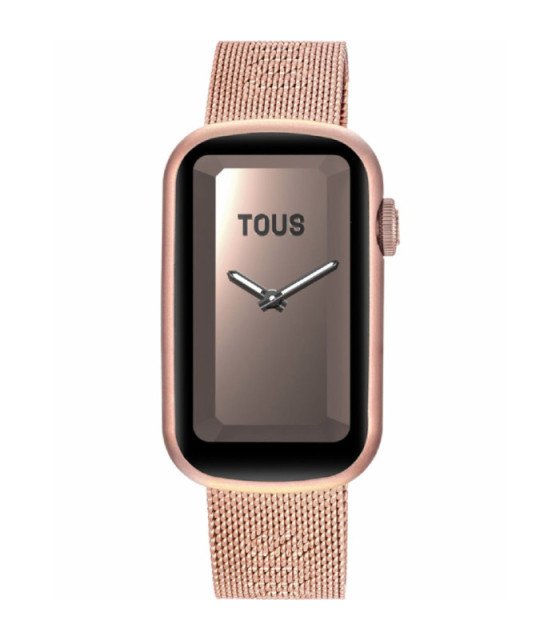 Reloj smartwatch con brazalete de acero y acero IP dorado T-Bear Connect