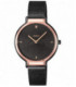 Reloj Real Bear bicolor de acero IP rosado/IP negro con correa Mesh - 900350380