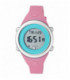 Reloj Soft digital de acero con correa de silicona fúcsia - 800350615