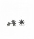 Pendientes Lineargent Estrella plata bañada en rutenio - 15530-N-A