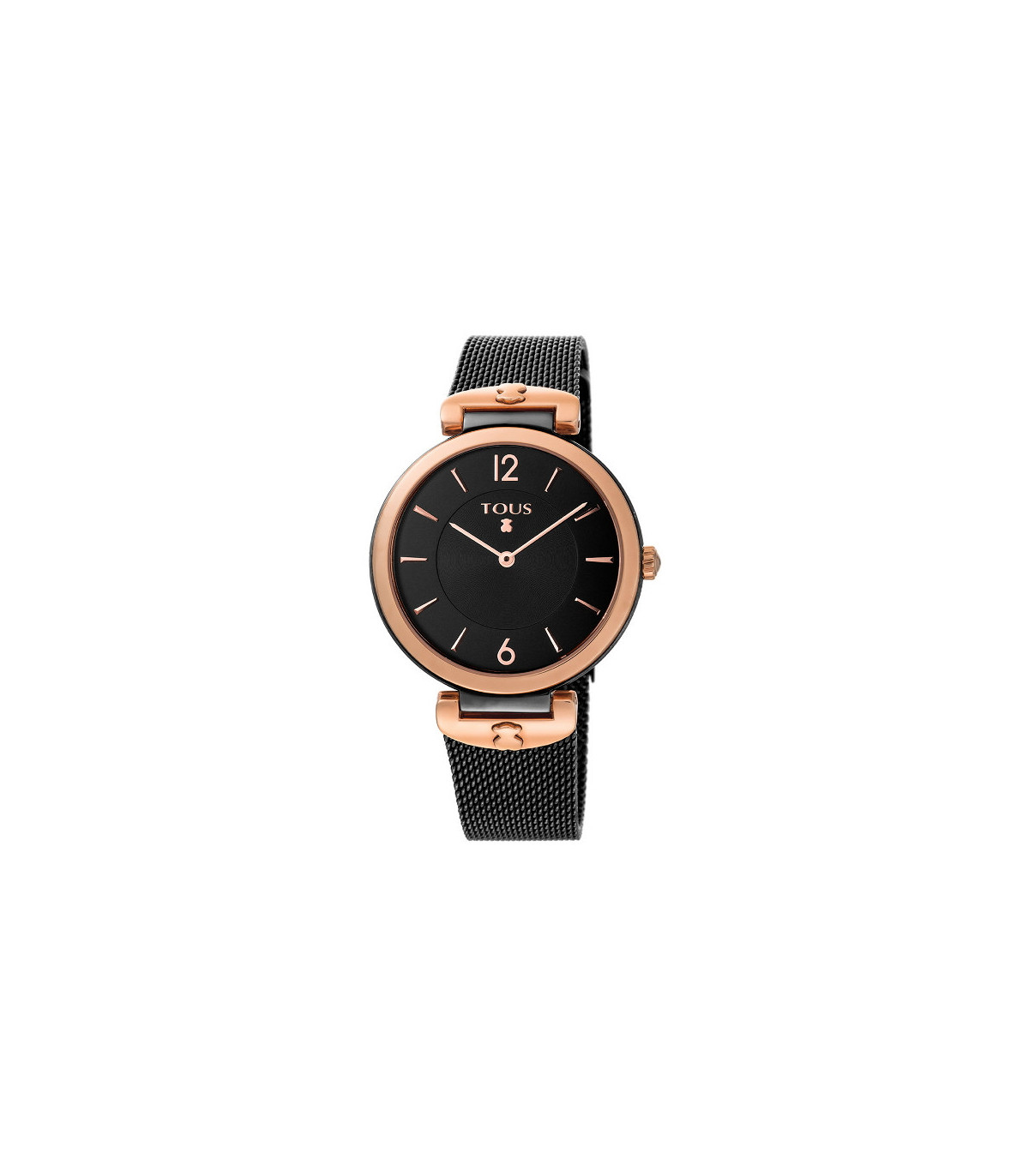 lantano suizo Odia Reloj S-Mesh bicolor acero IP rosado/IP negro - 700350300