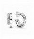 Pandora logo sterling silver hoop earrin - 299056C01