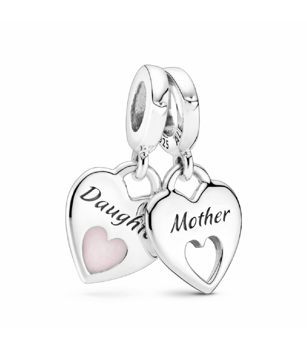 Charm Pandora Corazón Doble Madre e Hija