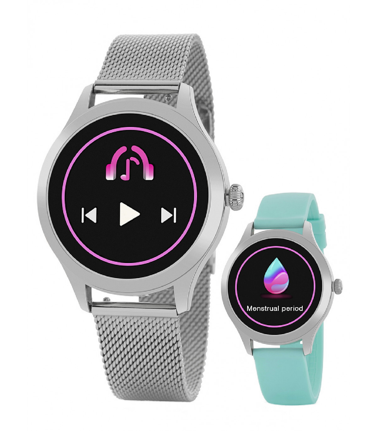 Reloj Marea Smart Watch Mujer Correa Acero + Turquesa de regalo - B59005/3