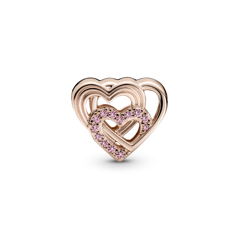 Charm Pandora Rose Corazones de Amor Entrelazado