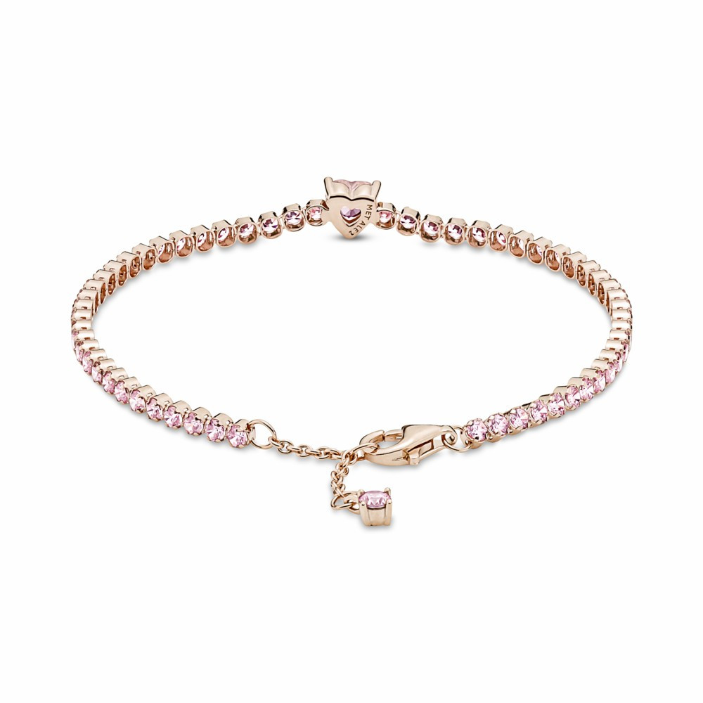 Pulsera Pandora Rose Corazón Brillante