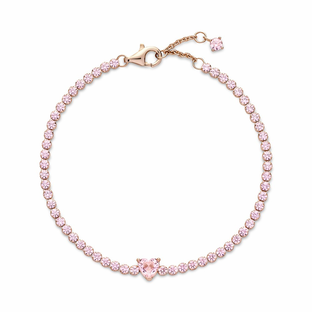 Pulsera Pandora Rose Corazón Brillante