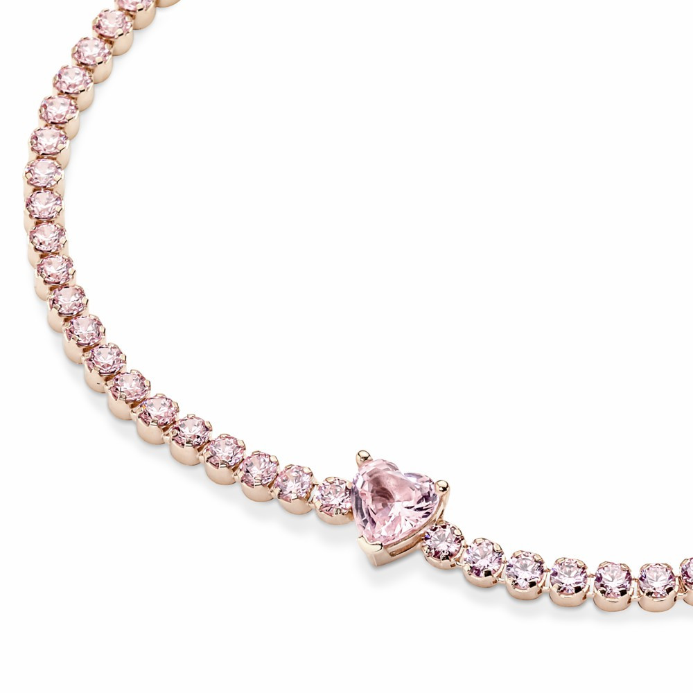 Pulsera Pandora Rose Corazón Brillante