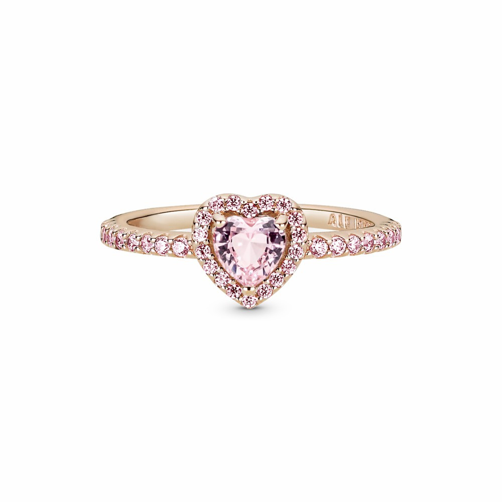 Anillo Pandora Rose Corazón Brillante Elevado