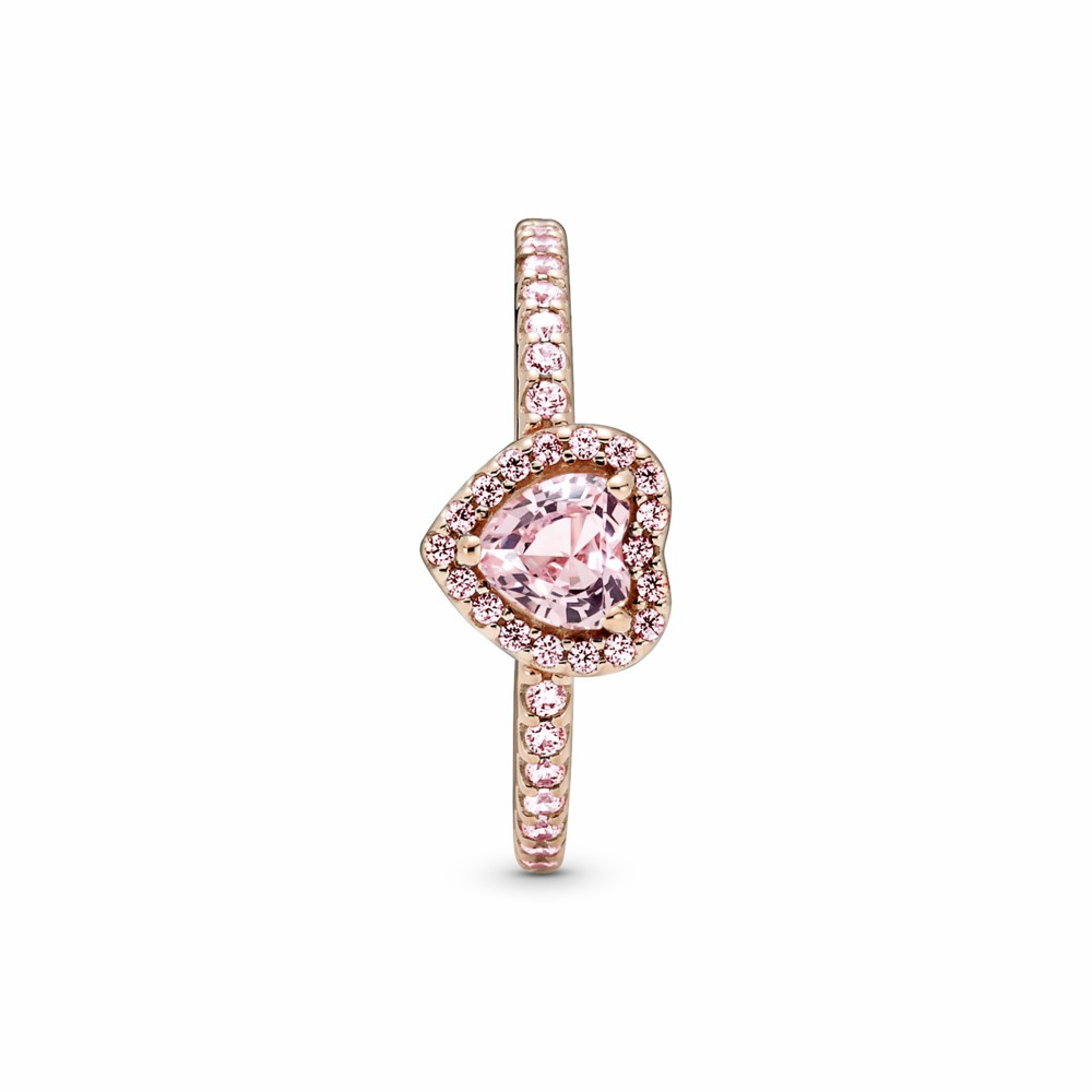 Anillo Pandora Rose Corazón Brillante Elevado