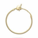 Pulsera Pandora Shine Moments Cadena de Serpiente con Cierre en T y Corazón