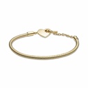 Pulsera Pandora Shine Moments Cadena de Serpiente con Cierre en T y Corazón