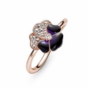 Anillo Pandora Rose Flor Pensamiento Morado