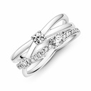 Anillo Pandora Triple Alianza Brillante