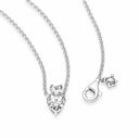 Collar Pandora Colgante Doble Corazón Brillante