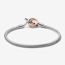 Pulsera Pandora Signature Cadena de serpiente Cierre en T