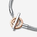 Pulsera Pandora Signature Cadena de serpiente Cierre en T