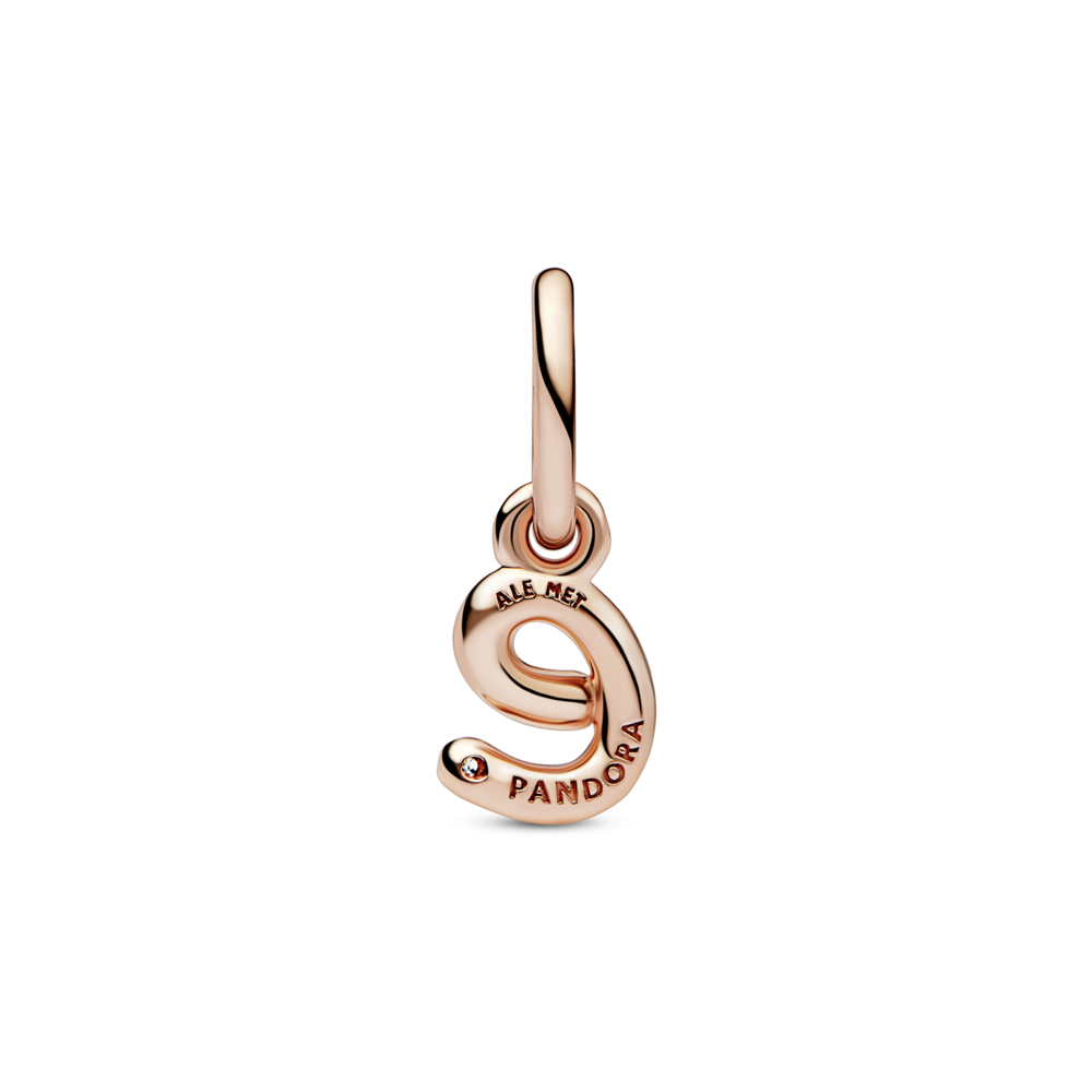 Charm Colgante Pandora rose Letra Minúscula h del Alfabeto