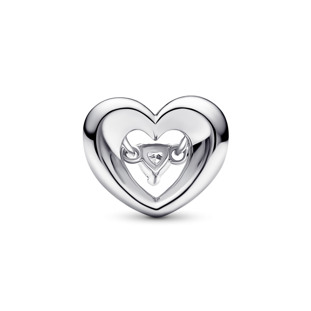 Charm Pandora Corazón Radiante y Gema Flotante