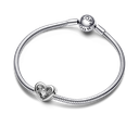 Charm Pandora Corazón Radiante y Gema Flotante