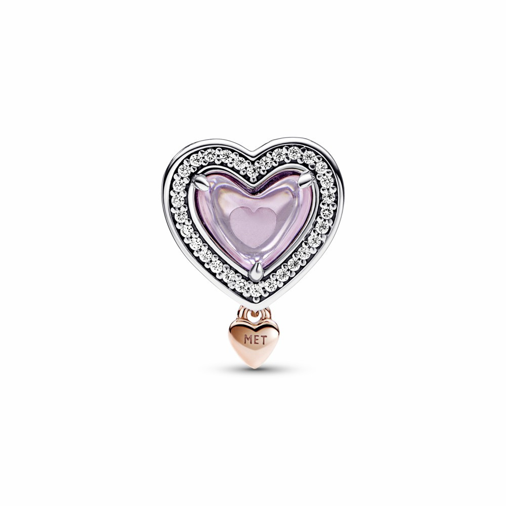 Charm Pandora Mamá & Corazón Dos Tonos