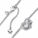 Gargantilla Pandora Corazón Infinito entrelazado Brillante