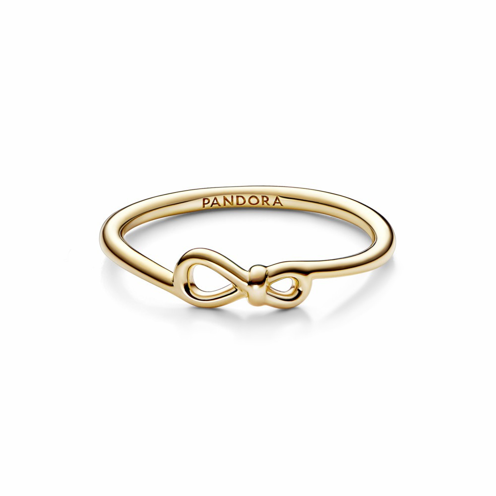 Anillo Pandora Baño Oro Nudo Infinito