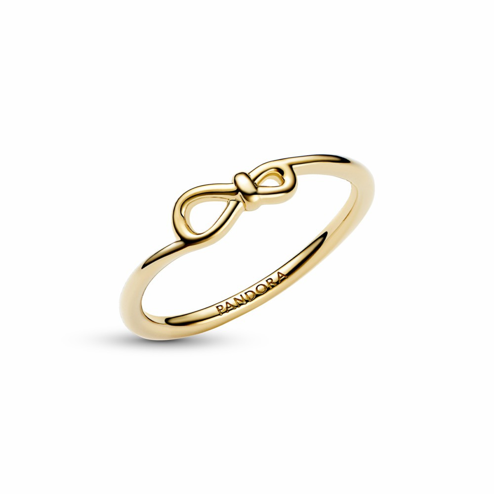 Anillo Pandora Baño Oro Nudo Infinito