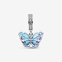 Charm colgante Pandora Mariposa Cristal Murano Azul