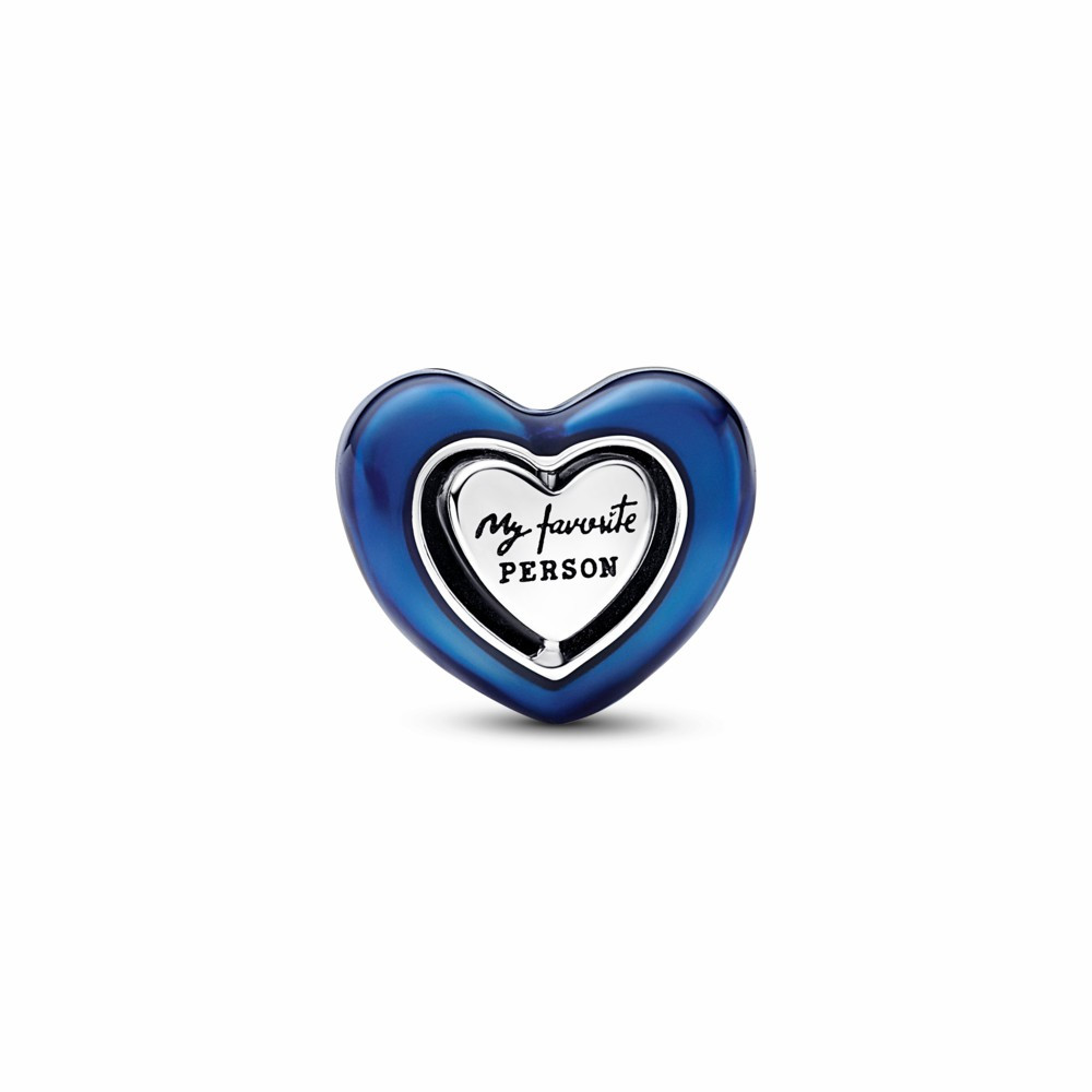 Charm Pandora Corazón Giratorio azul