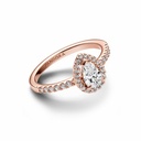 Anillo Pandora Rose Halo de pera brillante