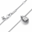 Collar Pandora Halo brillante Corte de pera