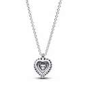 Collar Pandora Corazón Halo Brillante
