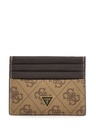 PORTATARJETAS GUESS DE PIEL MARRON LOGOTIPO 4G