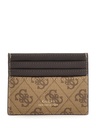 PORTATARJETAS GUESS DE PIEL MARRON LOGOTIPO 4G