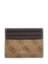 PORTATARJETAS GUESS DE PIEL MARRON LOGOTIPO 4G
