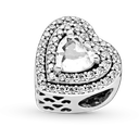 Charm Pandora Corazones Nivelados Brillantes