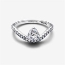 Anillo Pandora Corazón Ondulado en Pavé