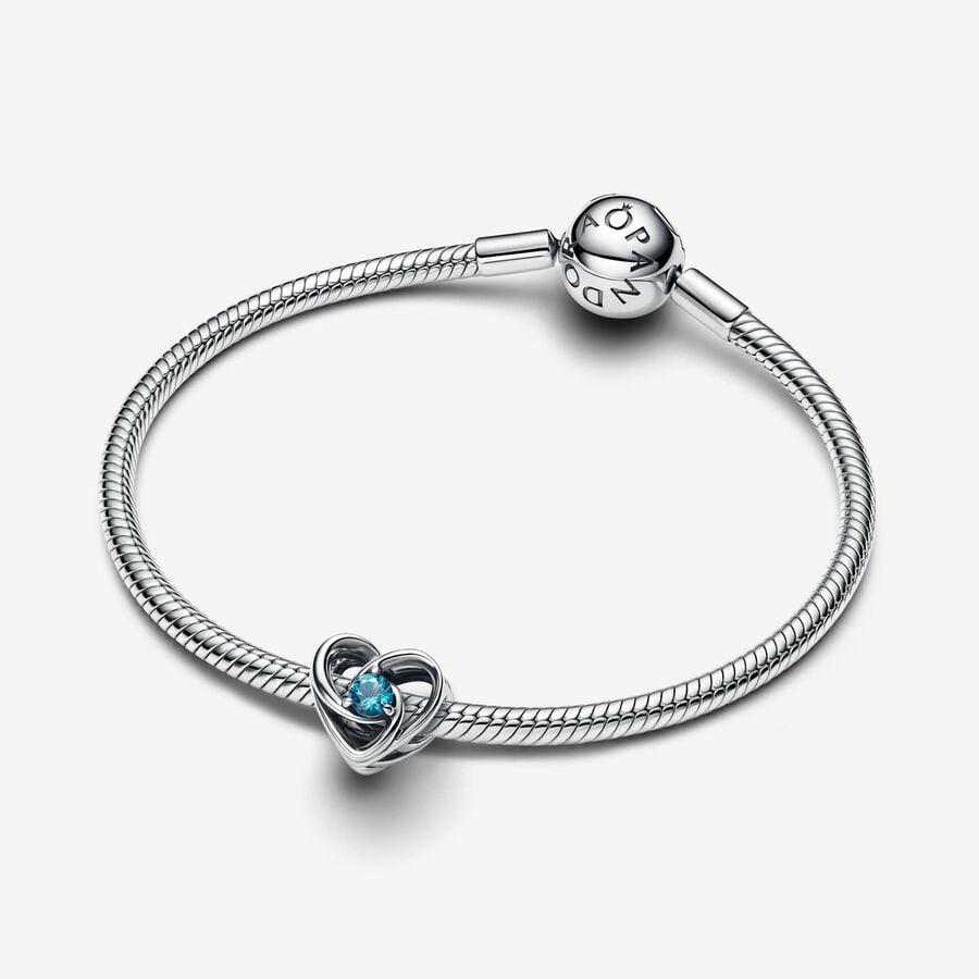 Charm Pandora Corazón y Gemas Entrelazados