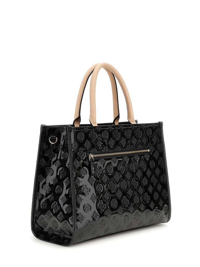 Bolso Guess de Mano Arnela Negro Logotipo 4G Peony