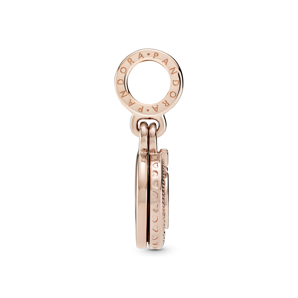 Charm colgante pandora corona de pavé brillante rosé