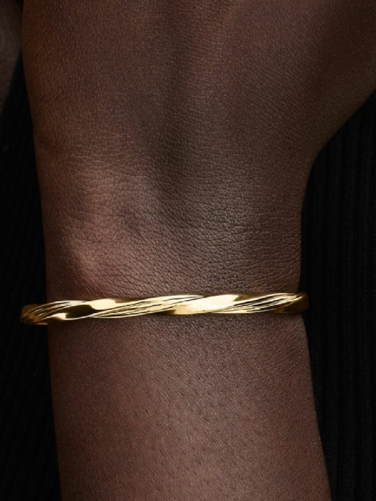 Pulsera Pandora Rígida Abierta Entrelazada
