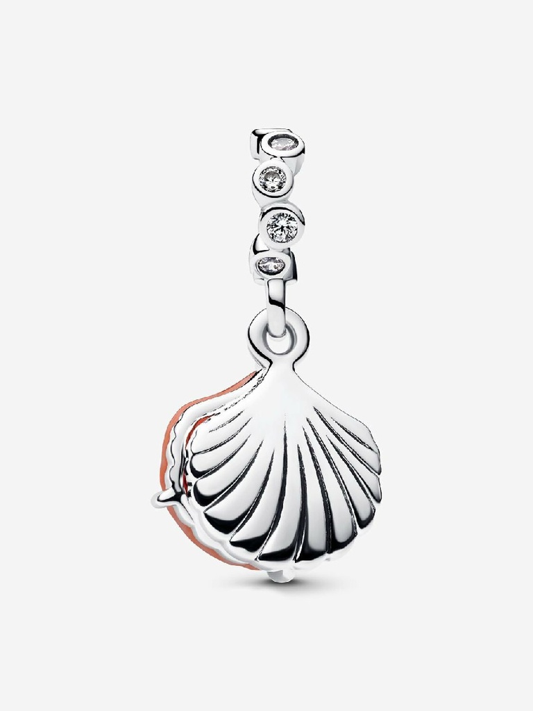 Charm Pandora Colgante Doble Concha Color Coral